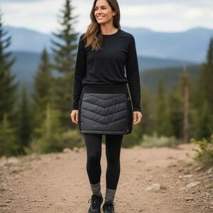 Black Quilted Smartwool Smartloft Skirt Small